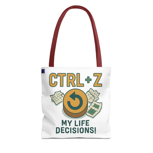 CTRL+Z Life Decisions Tote Bag - Reversible Design