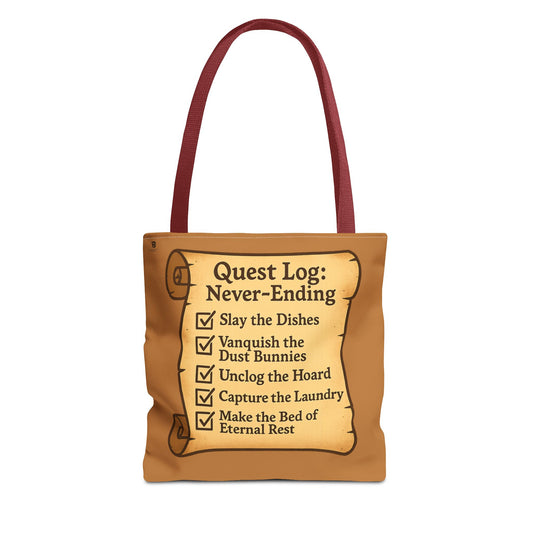 Quest Log Tote Bag for Gamers & Households