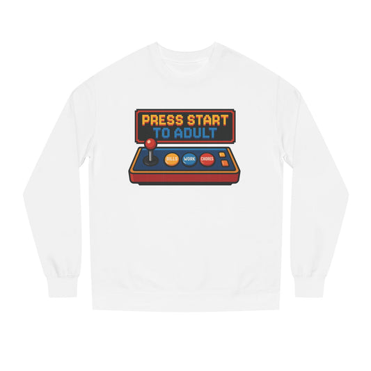 Press Start to Adult Unisex Crew Neck Sweatshirt