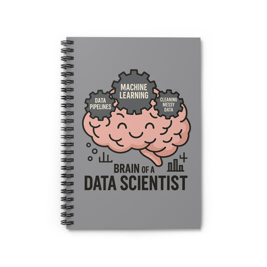 Brain of a Data Scientist Spiral Notebook