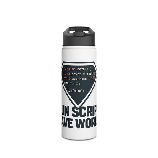 JavaScript Code Stainless Steel Water Bottle