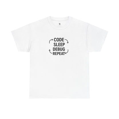 Code Sleep Debug Repeat - Unisex Heavy Cotton Tee