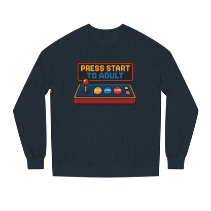 Press Start to Adult Unisex Crew Neck Sweatshirt