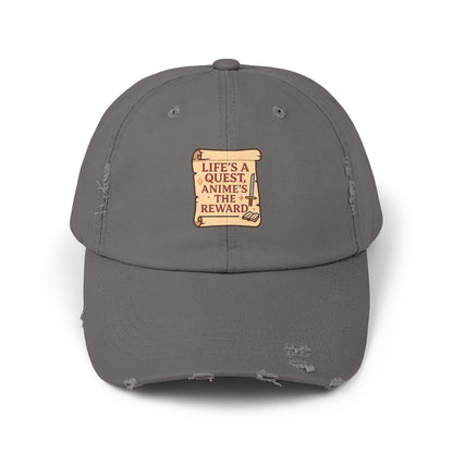 Life's A Quest, Anime's The Reward - Distressed Cap