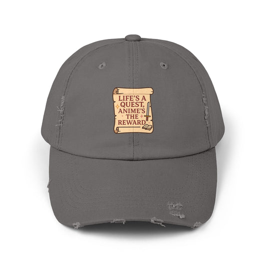 Life's A Quest, Anime's The Reward - Distressed Cap