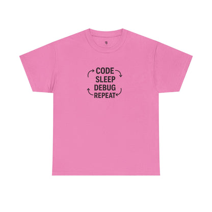 Code Sleep Debug Repeat - Unisex Heavy Cotton Tee