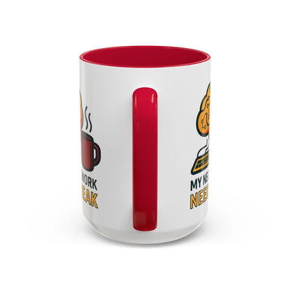 Colorful Brain-Themed Coffee Mug - "My Neural Network Needs A Break"