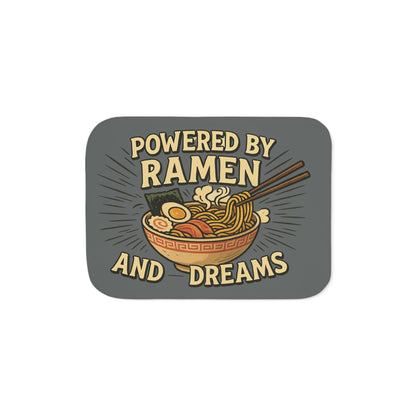 Cozy Sherpa Blanket - Powered by Ramen and Dreams