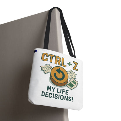 CTRL+Z Life Decisions Tote Bag - Reversible Design