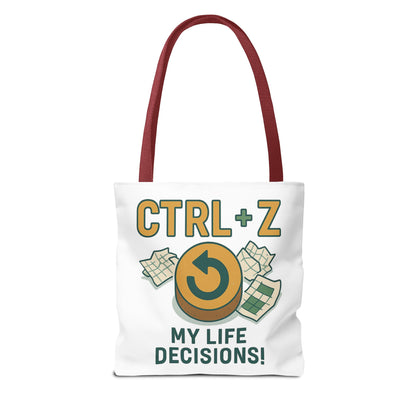 CTRL+Z Life Decisions Tote Bag - Reversible Design