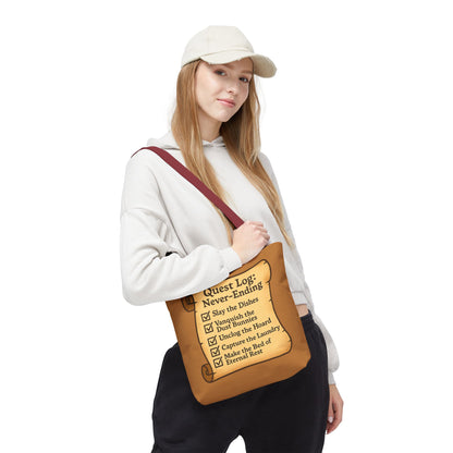 Quest Log Tote Bag for Gamers & Households