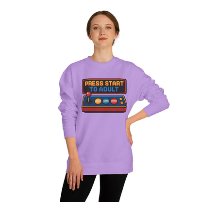 Press Start to Adult Unisex Crew Neck Sweatshirt
