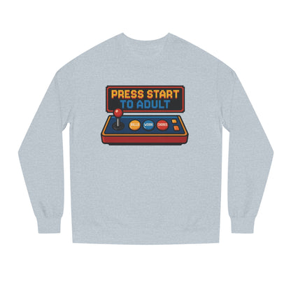 Press Start to Adult Unisex Crew Neck Sweatshirt