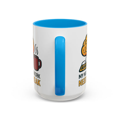 Colorful Brain-Themed Coffee Mug - "My Neural Network Needs A Break"