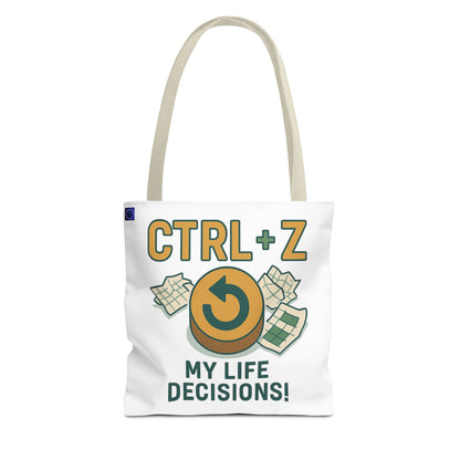 CTRL+Z Life Decisions Tote Bag - Reversible Design