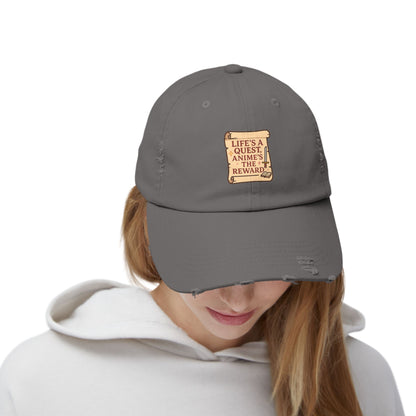 Life's A Quest, Anime's The Reward - Distressed Cap