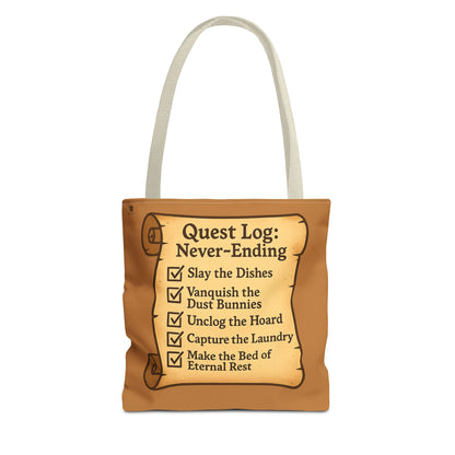 Quest Log Tote Bag for Gamers & Households