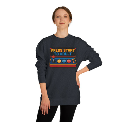 Press Start to Adult Unisex Crew Neck Sweatshirt