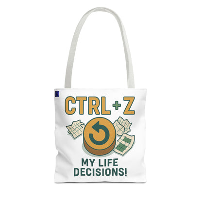 CTRL+Z Life Decisions Tote Bag - Reversible Design