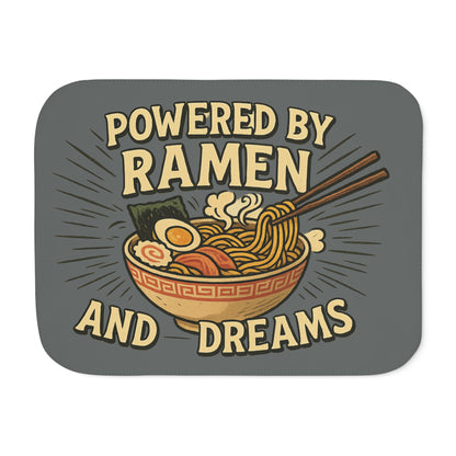 Cozy Sherpa Blanket - Powered by Ramen and Dreams