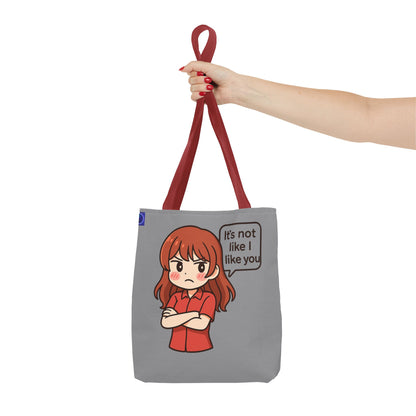 Tote Bag – "It's Not Like I Like You" Cute Character Design
