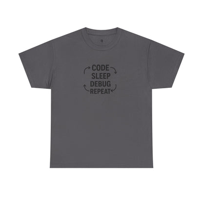 Code Sleep Debug Repeat - Unisex Heavy Cotton Tee