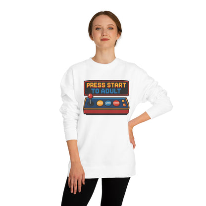 Press Start to Adult Unisex Crew Neck Sweatshirt