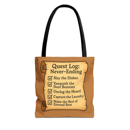 Quest Log Tote Bag for Gamers & Households