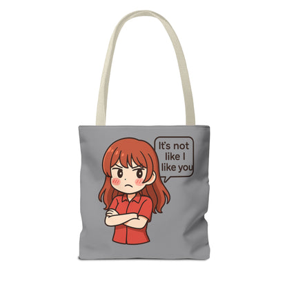 Tote Bag – "It's Not Like I Like You" Cute Character Design