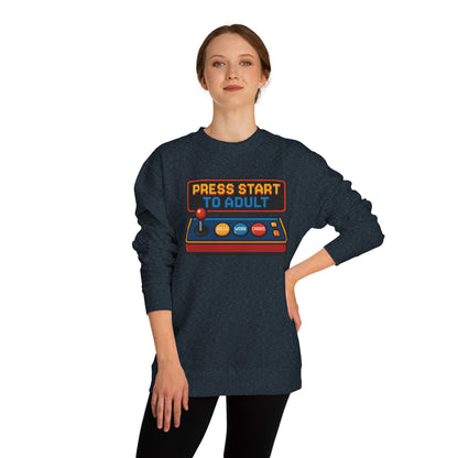 Press Start to Adult Unisex Crew Neck Sweatshirt