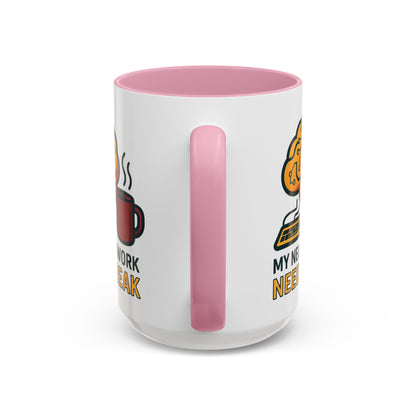 Colorful Brain-Themed Coffee Mug - "My Neural Network Needs A Break"