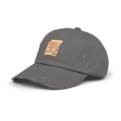 Life's A Quest, Anime's The Reward - Distressed Cap