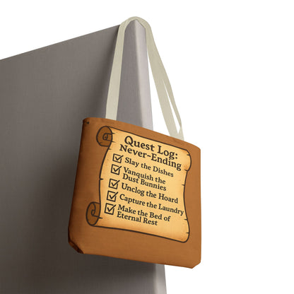Quest Log Tote Bag for Gamers & Households