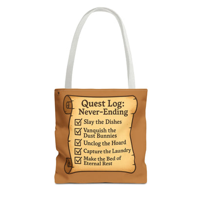 Quest Log Tote Bag for Gamers & Households