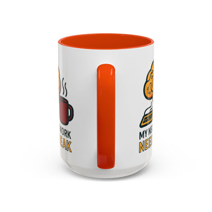 Colorful Brain-Themed Coffee Mug - "My Neural Network Needs A Break"