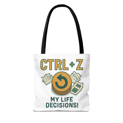 CTRL+Z Life Decisions Tote Bag - Reversible Design